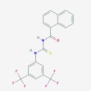 molecular formula C20H12F6N2OS B316538 N-{[3,5-bis(trifluoromethyl)phenyl]carbamothioyl}naphthalene-1-carboxamide 