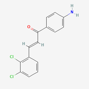 molecular formula C15H11Cl2NO B3165388 (2E)-1-(4-aminophenyl)-3-(2,3-dichlorophenyl)prop-2-en-1-one CAS No. 899017-41-5