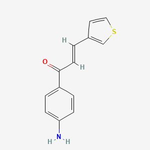 molecular formula C13H11NOS B3165395 (2E)-1-(4-aminophenyl)-3-(thiophen-3-yl)prop-2-en-1-one CAS No. 899023-07-5