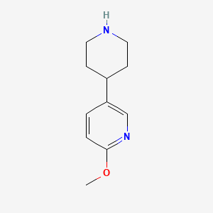 molecular formula C11H16N2O B3165411 2-Methoxy-5-(piperidin-4-yl)pyridine CAS No. 899356-88-8