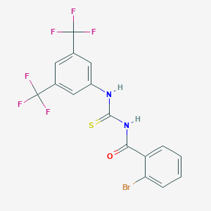 molecular formula C16H9BrF6N2OS B316543 N-{[3,5-bis(trifluoromethyl)phenyl]carbamothioyl}-2-bromobenzamide 