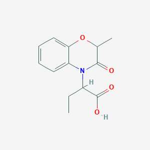 molecular formula C13H15NO4 B3165442 2-(2-methyl-3-oxo-2,3-dihydro-4H-1,4-benzoxazin-4-yl)butanoic acid CAS No. 899710-25-9