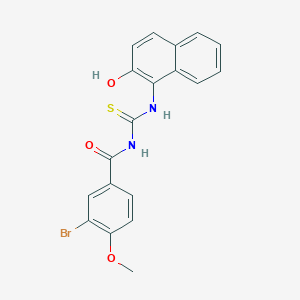 molecular formula C19H15BrN2O3S B316546 N-(3-bromo-4-methoxybenzoyl)-N'-(2-hydroxy-1-naphthyl)thiourea 