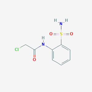 molecular formula C8H9ClN2O3S B3165462 2-氯-N-(2-磺酰胺苯基)乙酰胺 CAS No. 89981-37-3