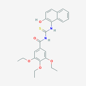 3,4,5-triethoxy-N-[(2-hydroxynaphthalen-1-yl)carbamothioyl]benzamide