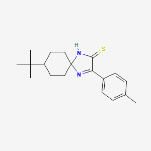molecular formula C19H26N2S B3165481 8-Tert-butyl-3-(4-methylphenyl)-1,4-diazaspiro[4.5]dec-3-ene-2-thione CAS No. 899912-59-5