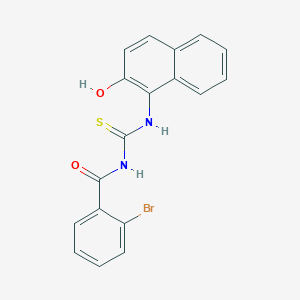 molecular formula C18H13BrN2O2S B316549 2-bromo-N-[(2-hydroxynaphthalen-1-yl)carbamothioyl]benzamide 