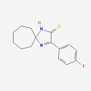 molecular formula C15H17FN2S B3165496 3-(4-Fluorophenyl)-1,4-diazaspiro[4.6]undec-3-ene-2-thione CAS No. 899926-69-3