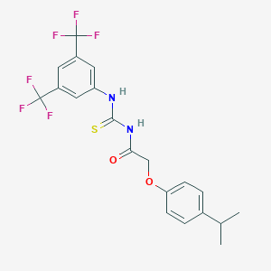 molecular formula C20H18F6N2O2S B316550 N-[3,5-bis(trifluoromethyl)phenyl]-N'-[(4-isopropylphenoxy)acetyl]thiourea 