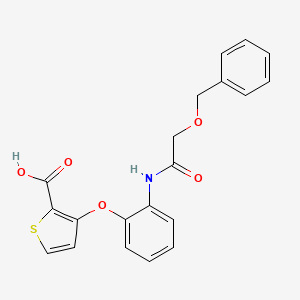 molecular formula C20H17NO5S B3165518 3-(2-{[2-(Benzyloxy)acetyl]amino}phenoxy)-2-thiophenecarboxylic acid CAS No. 900019-12-7