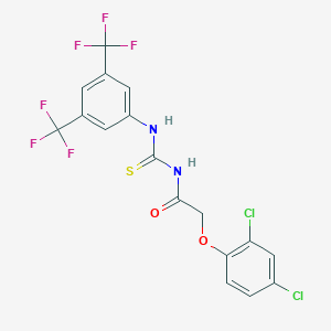 molecular formula C17H10Cl2F6N2O2S B316552 N-{[3,5-bis(trifluoromethyl)phenyl]carbamothioyl}-2-(2,4-dichlorophenoxy)acetamide 