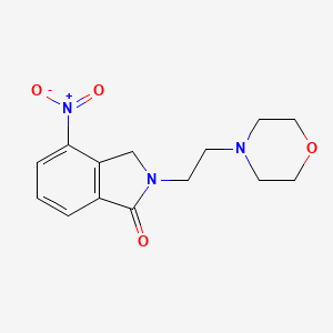 molecular formula C14H17N3O4 B3165522 2-(2-Morpholinoethyl)-4-nitro-1-isoindolinone CAS No. 900019-24-1