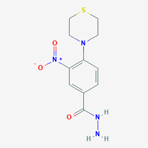 molecular formula C11H14N4O3S B3165524 3-硝基-4-(1,4-噻嗪烷-4-基)苯甲酰肼 CAS No. 900019-35-4
