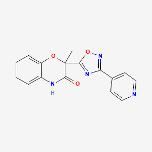 molecular formula C16H12N4O3 B3165544 2-methyl-2-[3-(4-pyridinyl)-1,2,4-oxadiazol-5-yl]-2H-1,4-benzoxazin-3(4H)-one CAS No. 900019-84-3