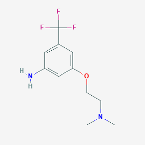 molecular formula C11H15F3N2O B3165559 3-[2-(Dimethylamino)ethoxy]-5-(trifluoromethyl)aniline CAS No. 900254-37-7
