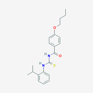 molecular formula C21H26N2O2S B316556 4-butoxy-N-{[2-(propan-2-yl)phenyl]carbamothioyl}benzamide 