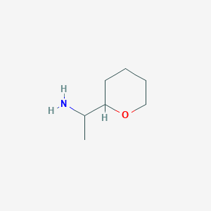 molecular formula C7H15NO B3165563 1-(Oxan-2-yl)ethan-1-amine CAS No. 90048-32-1
