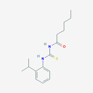 molecular formula C16H24N2OS B316557 N-{[2-(propan-2-yl)phenyl]carbamothioyl}hexanamide 