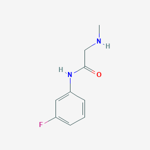 molecular formula C9H11FN2O B3165578 N-(3-fluorophenyl)-2-(methylamino)acetamide CAS No. 900641-72-7