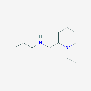 molecular formula C11H24N2 B3165603 N-[(1-ethyl-2-piperidinyl)methyl]-1-propanamine CAS No. 901586-05-8