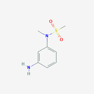 molecular formula C8H12N2O2S B3165631 N-(3-aminophenyl)-N-methylmethanesulfonamide CAS No. 90197-53-8
