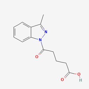 molecular formula C13H14N2O3 B3165731 5-(3-methyl-1H-indazol-1-yl)-5-oxopentanoic acid CAS No. 902937-61-5
