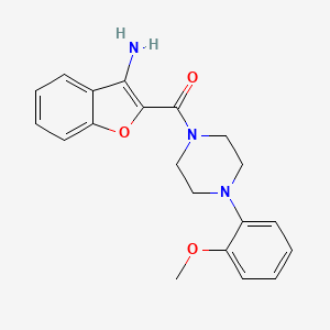 molecular formula C20H21N3O3 B3165738 (2-{[4-(2-Methoxyphenyl)piperazin-1-yl]carbonyl}-1-benzofuran-3-yl)amine CAS No. 902938-89-0