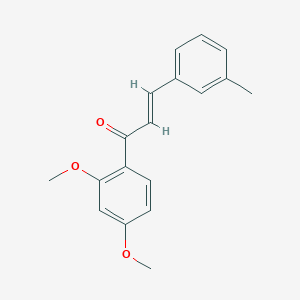 molecular formula C18H18O3 B3165789 (2E)-1-(2,4-Dimethoxyphenyl)-3-(3-methylphenyl)prop-2-en-1-one CAS No. 903309-41-1