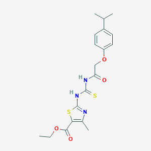 Ethyl 4-methyl-2-[({[4-(propan-2-yl)phenoxy]acetyl}carbamothioyl)amino]-1,3-thiazole-5-carboxylate