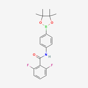 molecular formula C19H20BF2NO3 B3165796 2,6-difluoro-N-[4-(4,4,5,5-tetramethyl-1,3,2-dioxaborolan-2-yl)phenyl]benzamide CAS No. 903522-11-2