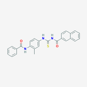 N-(2-methyl-4-{[(2-naphthoylamino)carbothioyl]amino}phenyl)benzamide