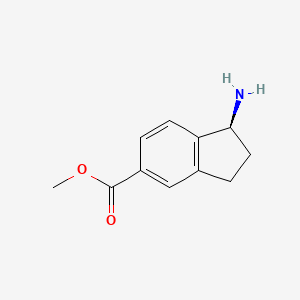 molecular formula C11H13NO2 B3165803 (S)-methyl 1-amino-2,3-dihydro-1H-indene-5-carboxylate CAS No. 903557-36-8