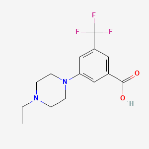 molecular formula C14H17F3N2O2 B3165804 3-(4-Ethyl-piperazin-1-yl)-5-trifluoromethyl-benzoic acid CAS No. 903565-39-9