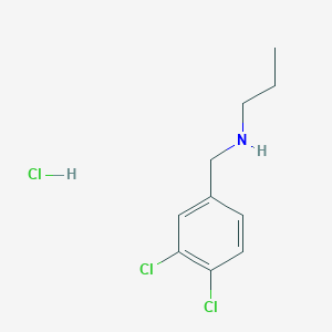 molecular formula C10H14Cl3N B3165822 [(3,4-Dichlorophenyl)methyl](propyl)amine hydrochloride CAS No. 90389-21-2