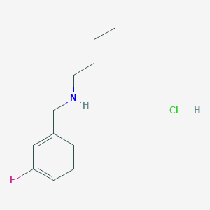 molecular formula C11H17ClFN B3165834 丁基[(3-氟苯基)甲基]胺盐酸盐 CAS No. 90389-44-9