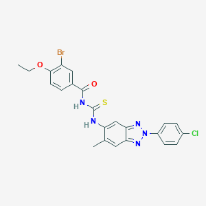 3-bromo-N-{[2-(4-chlorophenyl)-6-methyl-2H-benzotriazol-5-yl]carbamothioyl}-4-ethoxybenzamide