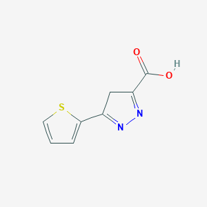 molecular formula C8H6N2O2S B3165914 5-thien-2-yl-4H-pyrazole-3-carboxylic acid CAS No. 904813-23-6