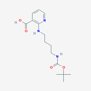 molecular formula C15H23N3O4 B3165926 2-(4-tert-Butoxycarbonylamino-butylamino)-nicotinic acid CAS No. 904816-11-1