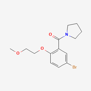 molecular formula C14H18BrNO3 B3165955 [5-Bromo-2-(2-methoxy-ethoxy)-phenyl]-pyrrolidin-1-yl-methanone CAS No. 904875-65-6