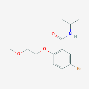 molecular formula C13H18BrNO3 B3165959 5-Bromo-N-isopropyl-2-(2-methoxy-ethoxy)-benzamide CAS No. 904876-12-6