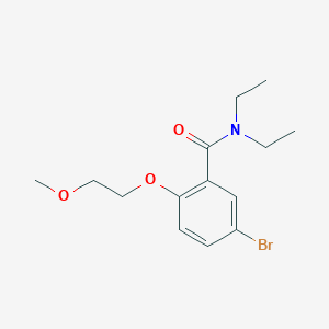molecular formula C14H20BrNO3 B3165961 5-Bromo-N,N-diethyl-2-(2-methoxy-ethoxy)-benzamide CAS No. 904876-35-3