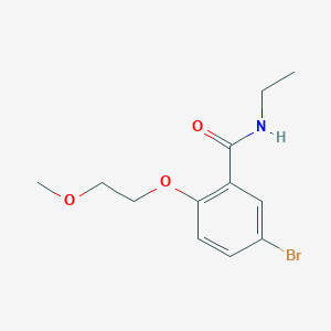 molecular formula C12H16BrNO3 B3165965 5-Bromo-N-ethyl-2-(2-methoxy-ethoxy)-benzamide CAS No. 904877-40-3