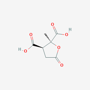 molecular formula C7H8O6 B3165996 (2S,3R)-2-甲基-5-氧代四氢呋喃-2,3-二羧酸 CAS No. 905719-15-5