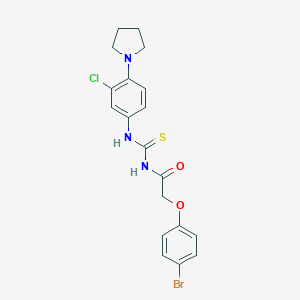 molecular formula C19H19BrClN3O2S B316601 2-(4-bromophenoxy)-N-{[3-chloro-4-(pyrrolidin-1-yl)phenyl]carbamothioyl}acetamide 