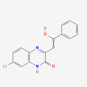 molecular formula C16H11ClN2O2 B3166042 3-Phenacylidene-7-chloro-1,2,3,4-tetrahydroquinoxaline-2-one CAS No. 906439-35-8
