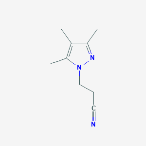molecular formula C9H13N3 B3166044 3-(3,4,5-trimethyl-1H-pyrazol-1-yl)propanenitrile CAS No. 90648-18-3