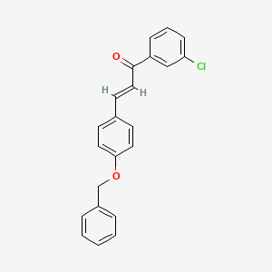 molecular formula C22H17ClO2 B3166059 (2E)-3-[4-(Benzyloxy)phenyl]-1-(3-chlorophenyl)prop-2-en-1-one CAS No. 906726-00-9