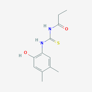 N-[(2-hydroxy-4,5-dimethylphenyl)carbamothioyl]propanamide