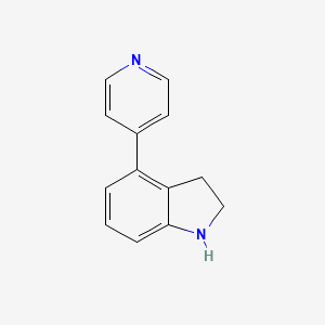 molecular formula C13H12N2 B3166071 4-(Pyridin-4-yl)indoline CAS No. 90679-14-4