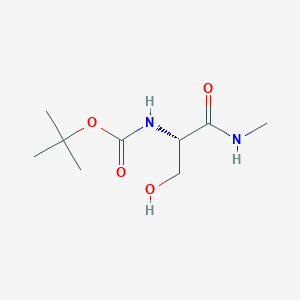 molecular formula C9H18N2O4 B3166077 (S)-tert-Butyl (3-hydroxy-1-(methylamino)-1-oxopropan-2-yl)carbamate CAS No. 90703-08-5